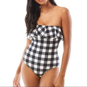 Kate Spade Ruffle Bandeau Underwire One Piece